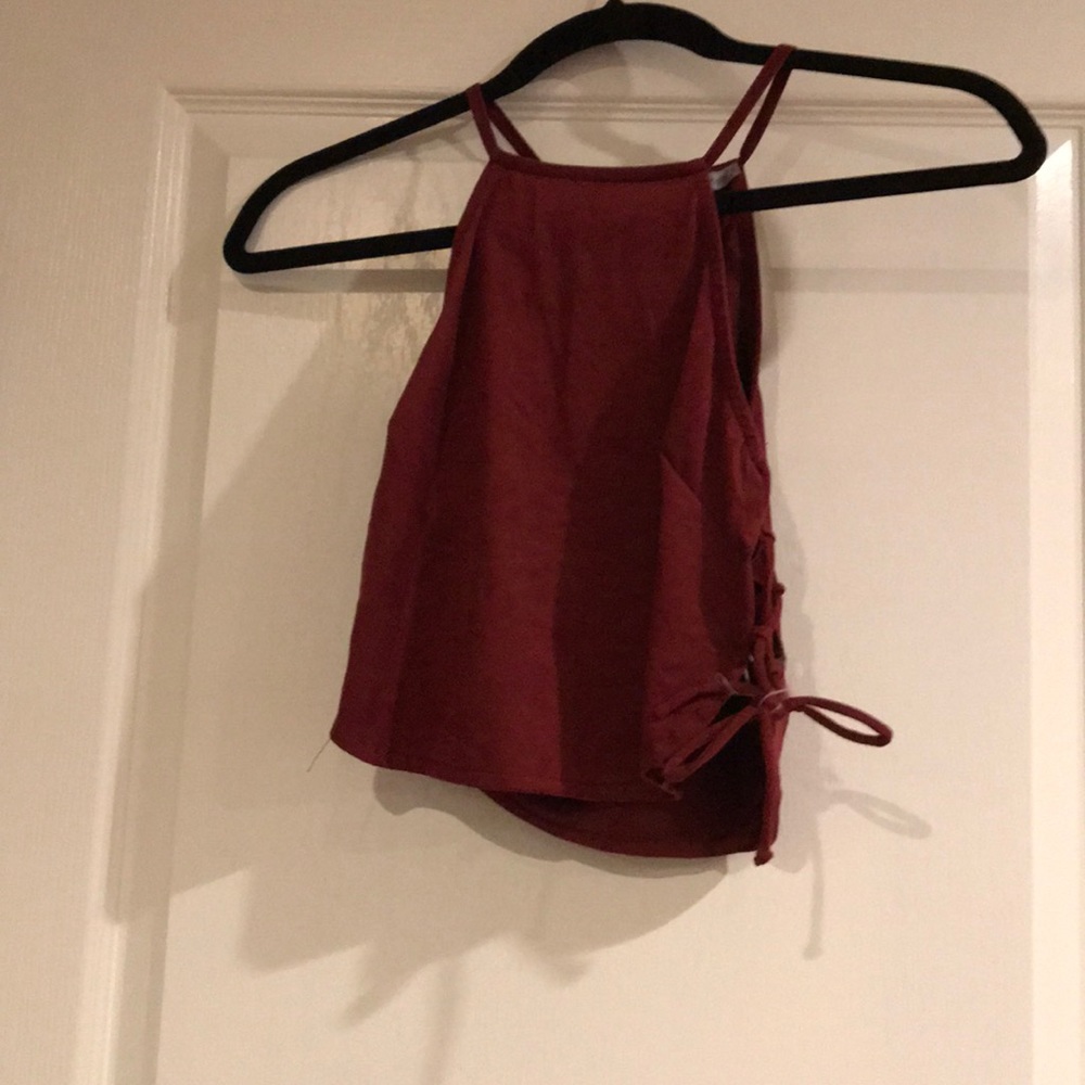 Burgundy crop top